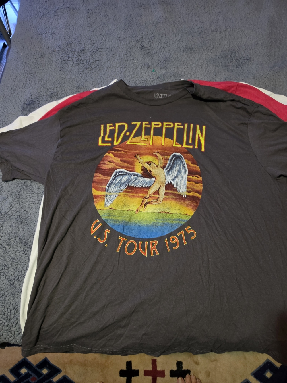 Led Zeppelin U.S. Tour 1975 Graphic Tee - Black